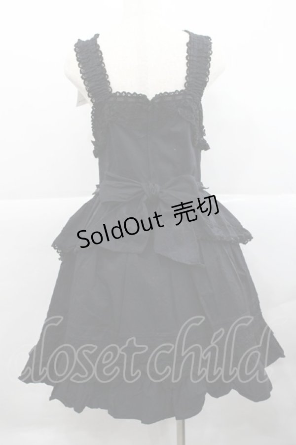 画像2: BABY,THE STARS SHINE BRIGHT / 2段フリルジャンパースカート  黒 I-25-12-18-048-BA-OP-SA-ZI (2)