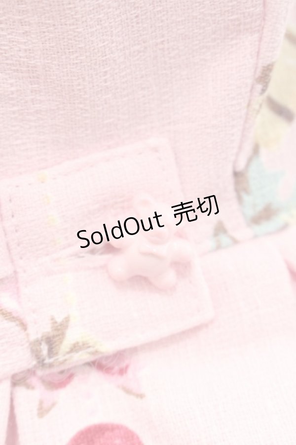 画像5: BABY,THE STARS SHINE BRIGHT / くみゃちゃんたちのChristmas Holly Night 柄 リボンジャンパースカート  ピンク I-25-12-18-049-BA-OP-SA-ZI (5)