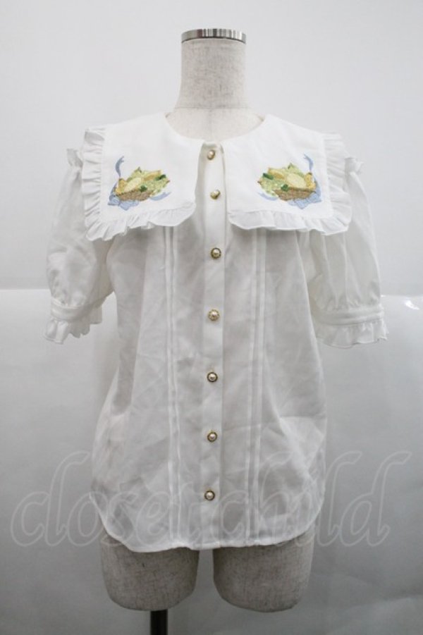 画像1: Amavel / Fruits Panierブラウス  白 I-25-12-18-007-CA-BL-SA-ZI (1)