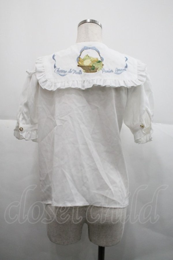 画像2: Amavel / Fruits Panierブラウス  白 I-25-12-18-007-CA-BL-SA-ZI (2)