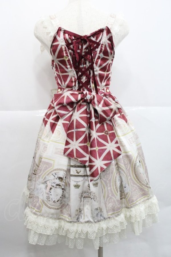 画像2: BABY,THE STARS SHINE BRIGHT / 天国の鍵〜祝福と出会う聖なる礼拝堂〜柄クローチェジャンパースカート  ボルドー I-25-12-18-055-BA-OP-SA-ZI (2)