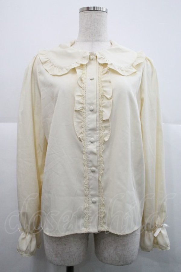 画像1: m petit by misako / AM マルエリフリルブラウス M アイボリー I-25-12-18-008-LO-BL-SA-ZI (1)