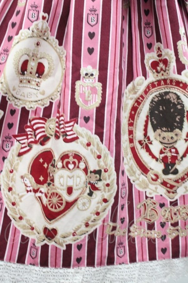 画像5: BABY,THE STARS SHINE BRIGHT / くまくみゃのRoyal Kingdom柄ジャンパースカートII  ピンク I-25-12-18-057-BA-OP-SA-ZI (5)