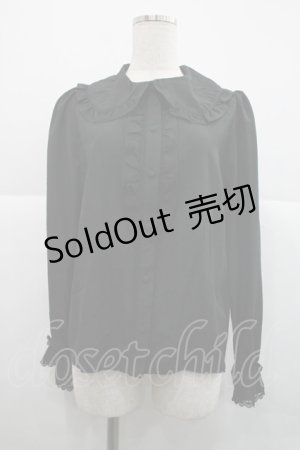 画像: m petit by misako / AM マルエリフリルブラウス M ブラック I-25-12-18-009-LO-BL-SA-ZI