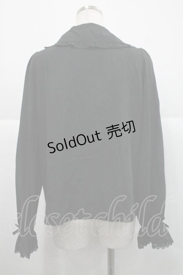 画像2: m petit by misako / AM マルエリフリルブラウス M ブラック I-25-12-18-009-LO-BL-SA-ZI (2)