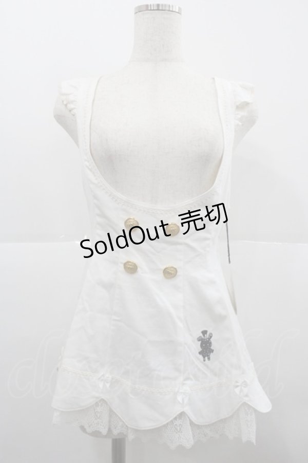 画像1: ALICE and the PIRATES / てまねき影絵のアリスビスチェエプロン  オフ I-25-12-18-061-PA-ZA-SA-ZI (1)