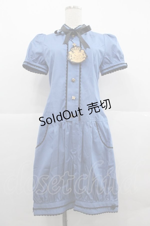 画像1: ALICE and the PIRATES / てまねき影絵のアリスサロペット  エーゲブルー I-25-12-18-062-PA-OP-SA-ZI (1)