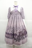 画像1: ALICE and the PIRATES / 薔薇の葬列〜宵闇に咲くアリア〜柄ワンピース  ラベンダー I-25-12-18-064-PA-OP-SA-ZI (1)