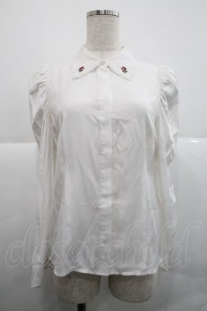 画像: an another angelus / ローズカメオ刺繍衿ブラウス  オフホワイト I-25-12-18-011-CA-BL-SA-ZI