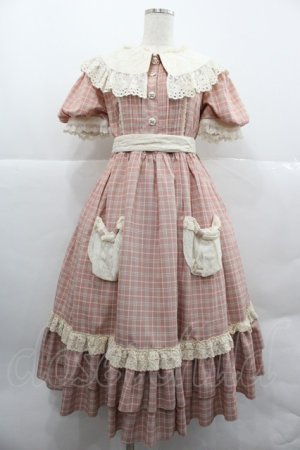 画像: Hoshibako Works / カントリーラビットワンピース  ピンクチェック I-25-12-18-069-LO-OP-SA-ZI