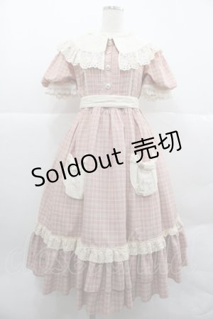 画像: Hoshibako Works / カントリーラビットワンピース  ピンクチェック I-25-12-18-069-LO-OP-SA-ZI