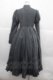 画像2: With Puji / 肩ベルトストライプハイネックワンピース M グレー I-25-12-18-070-EL-OP-SA-ZI (2)