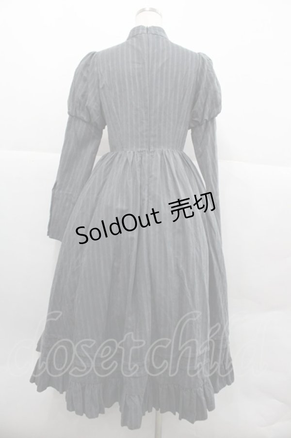 画像2: With Puji / 肩ベルトストライプハイネックワンピース M グレー I-25-12-18-070-EL-OP-SA-ZI (2)
