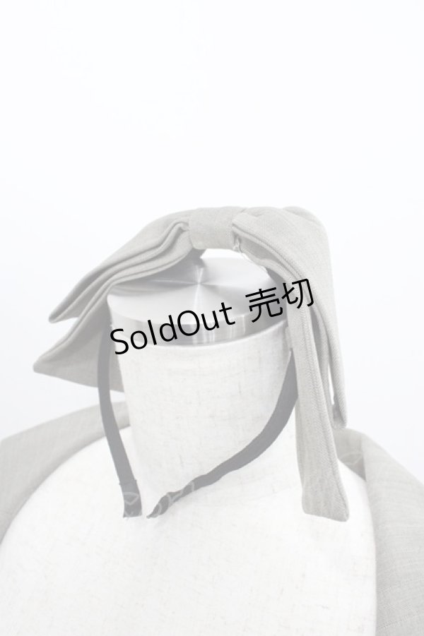 画像3: Forest Wardrobe 森林衣樹(海外ロリータブランド) / ストライプ地ジャンパースカート&リボンカチューシャセット  グレー I-25-12-18-071-LO-OP-SA-ZI (3)