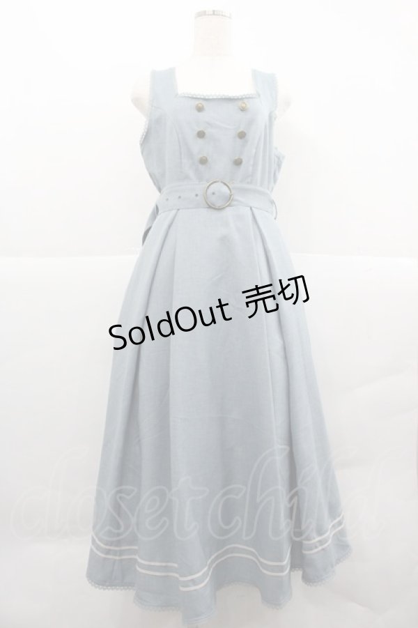 画像1: Kurumi Collaboration / マリンアカデミアジャンパースカート L サックス I-25-12-18-076-LO-OP-SA-ZI (1)