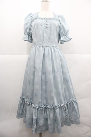 画像: m petit by misako / NINA'S 花柄スクエアネックワンピース M サックス I-25-12-18-077-LO-OP-SA-ZI