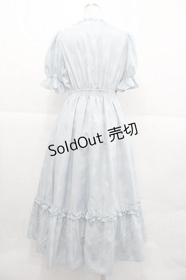 画像2: m petit by misako / NINA'S 花柄スクエアネックワンピース M サックス I-25-12-18-077-LO-OP-SA-ZI (2)