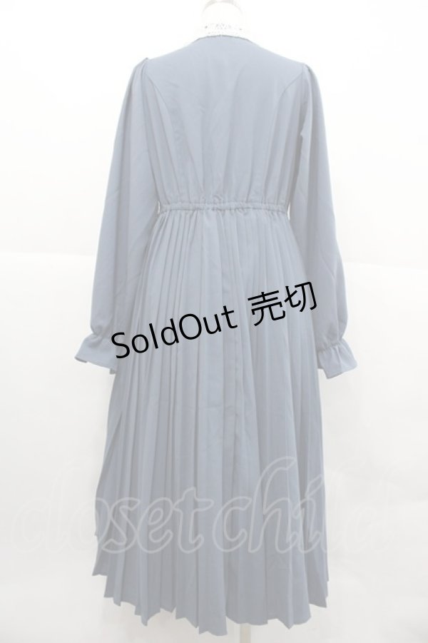 画像2: m petit by misako / AM*レースエリプリーツワンピース M ブルー I-25-12-18-079-LO-OP-SA-ZI (2)