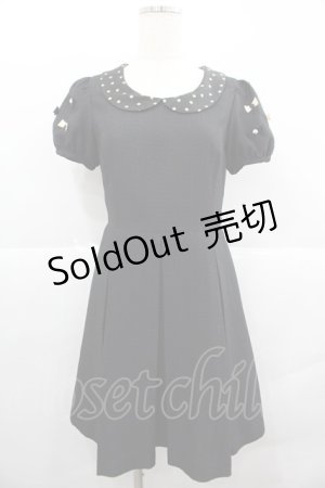 画像: Emily Temple cute / ティーサロンワンピース  ブラック I-25-12-18-080-ET-OP-SA-ZI