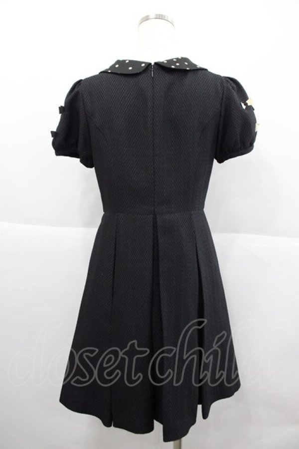 画像2: Emily Temple cute / ティーサロンワンピース  ブラック I-25-12-18-080-ET-OP-SA-ZI (2)