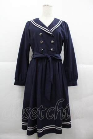 画像: axes femme POETIQUE / セーラーガウンワンピース  ネイビー I-25-12-18-082-AX-TO-SA-ZI