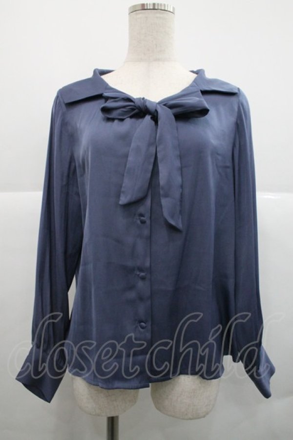 画像1: an another angelus / オフショル開衿ボウタイブラウス  ブルー I-25-12-18-013-CA-BL-SA-ZI (1)