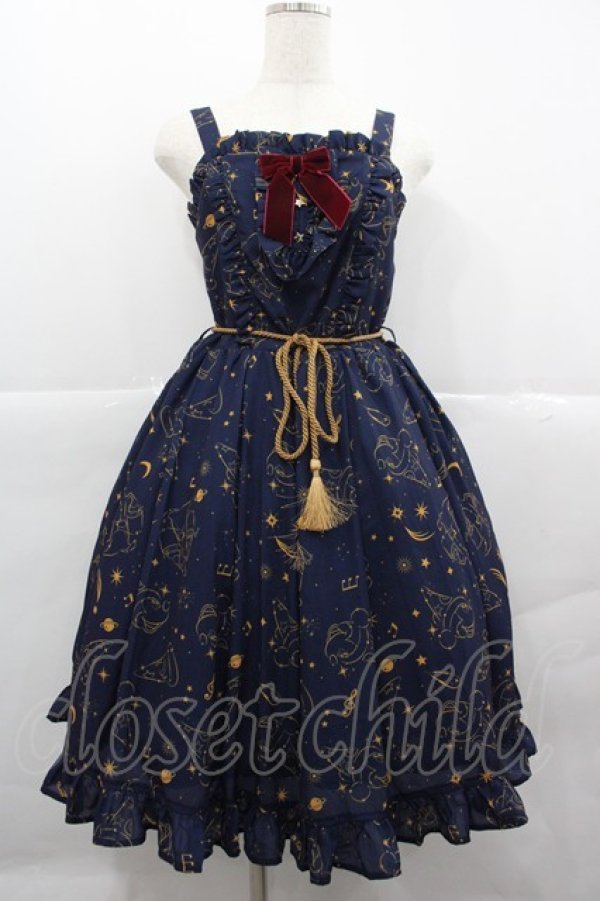 画像1: axes femme kawaii / 【Disney】ファンタジア/ワンピース M ネイビー I-25-12-18-083-AX-OP-SA-ZI (1)