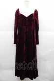画像1: DISTURBIA / 別珍ワンピース UK14 ボルドー I-25-12-18-086-GO-OP-SA-ZI (1)