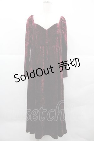 画像: DISTURBIA / 別珍ワンピース UK14 ボルドー I-25-12-18-086-GO-OP-SA-ZI