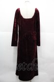 画像2: DISTURBIA / 別珍ワンピース UK14 ボルドー I-25-12-18-086-GO-OP-SA-ZI (2)