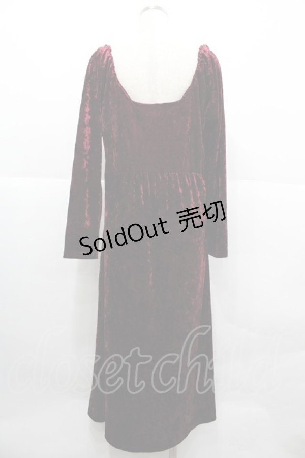 画像2: DISTURBIA / 別珍ワンピース UK14 ボルドー I-25-12-18-086-GO-OP-SA-ZI (2)