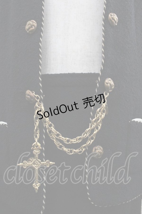 画像3: INGEBORG / クロスチェーン付ノーカラージャケット&スカートセットアップ  ブラック I-25-12-18-089-LO-JA-SA-ZI (3)