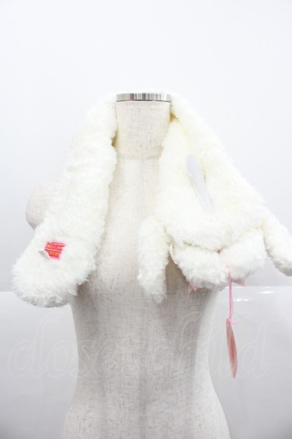 画像2: BABY,THE STARS SHINE BRIGHT / うさくみゃマフラー  白 I-25-12-18-096-BA-ZA-SA-ZI (2)