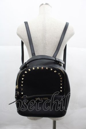 画像: Maison de FLEUR / スタッズリュック  黒Ｘゴールド I-25-12-18-097-LO-BG-SA-ZI