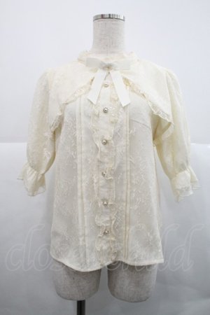 画像: Amavel / ガーリーフリルデコルテオープンブラウス  アイボリー I-25-12-18-015-CA-BL-SA-ZI