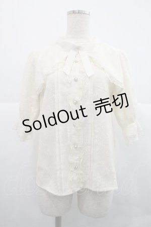 画像: Amavel / ガーリーフリルデコルテオープンブラウス  アイボリー I-25-12-18-015-CA-BL-SA-ZI