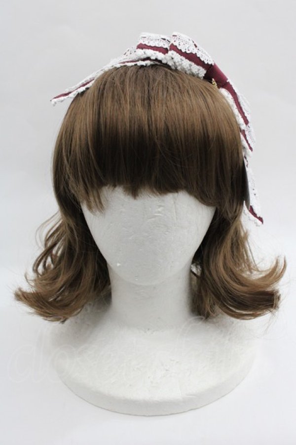 画像2: ALICE and the PIRATES / Annabelleリボンカチューシャ  ボルドー×オフシロ I-25-12-18-102-PA-AC-SA-ZI (2)