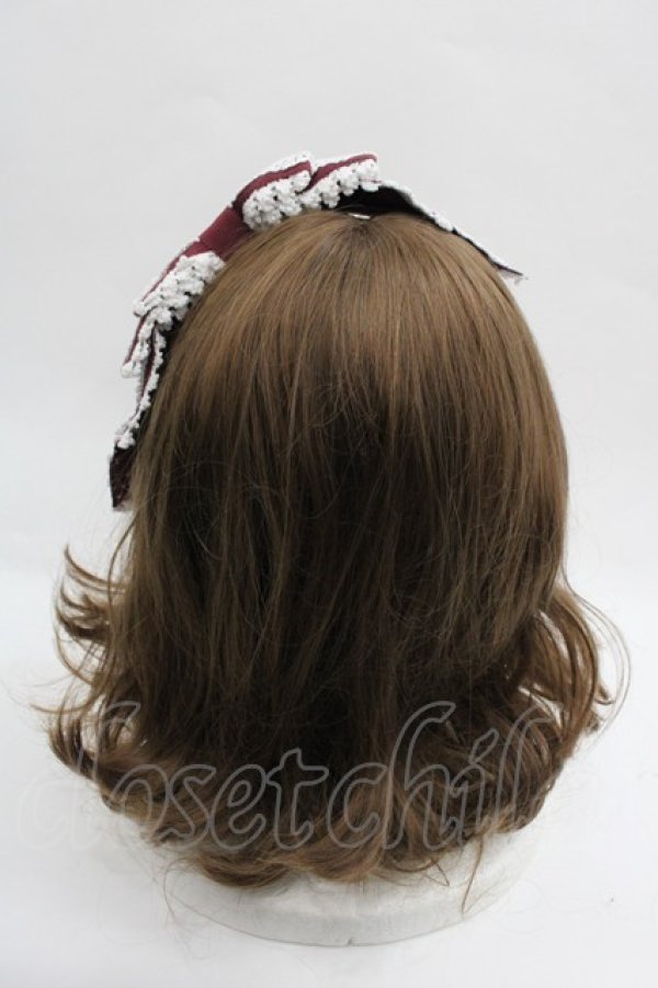 画像3: ALICE and the PIRATES / Annabelleリボンカチューシャ  ボルドー×オフシロ I-25-12-18-102-PA-AC-SA-ZI (3)