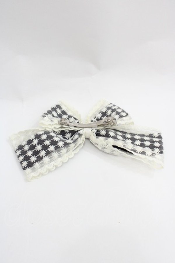 画像2: m petit by misako / TT*AMリボンクリップ  ブラック I-25-12-18-111-LO-AC-SA-ZI (2)