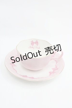画像: Shirley Temple / リボン柄カップ&ソーサーセット  ピンク I-25-12-18-113-ET-ZA-SA-ZI