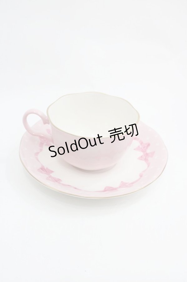 画像2: Shirley Temple / リボン柄カップ&ソーサーセット  ピンク I-25-12-18-113-ET-ZA-SA-ZI (2)
