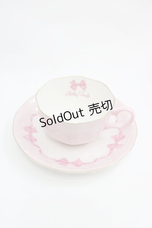 画像1: Shirley Temple / リボン柄カップ&ソーサーセット  ピンク I-25-12-18-114-ET-ZA-SA-ZI (1)