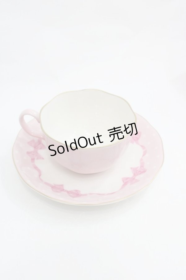 画像2: Shirley Temple / リボン柄カップ&ソーサーセット  ピンク I-25-12-18-114-ET-ZA-SA-ZI (2)