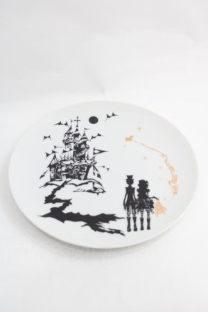 画像: BPN / 絵皿  白Ｘ黒 I-25-12-18-117-GO-ZA-SA-ZI