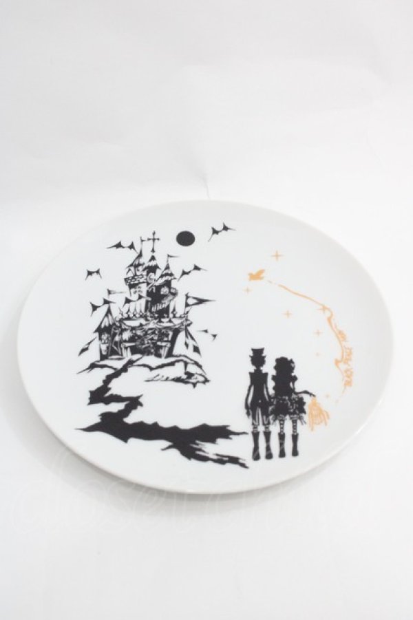 画像1: BPN / 絵皿  白Ｘ黒 I-25-12-18-117-GO-ZA-SA-ZI (1)