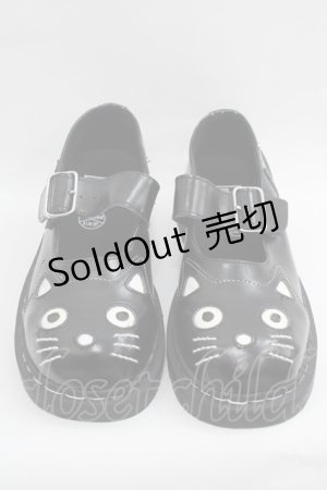 画像: TUK / ねこシューズ UKW8 黒Ｘ白 I-25-12-18-119-PU-SH-SA-ZI