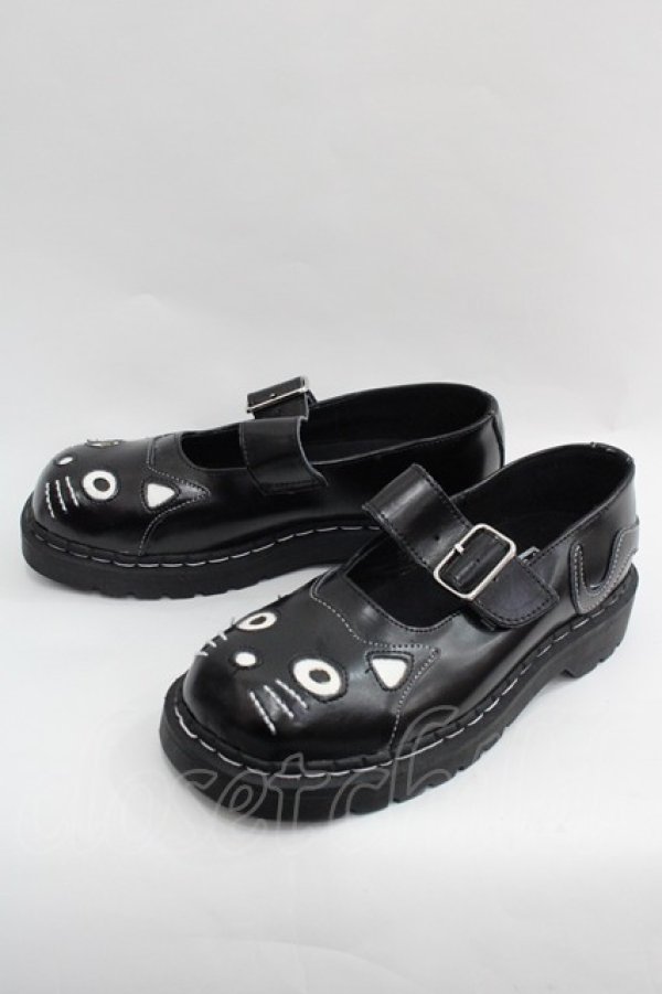 画像3: TUK / ねこシューズ UKW8 黒Ｘ白 I-25-12-18-119-PU-SH-SA-ZI (3)