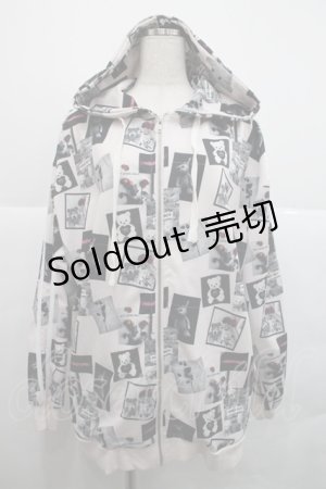 画像: Honey Cinnamon / 写真風総柄パーカー  ピンクＸ黒 I-25-12-18-018-LO-TO-SA-ZI