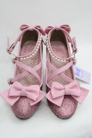 画像: Angelic Pretty / Partyグリッターシューズ(2015 2nd Release) M ピンク I-25-12-18-125-AP-SH-SA-ZI
