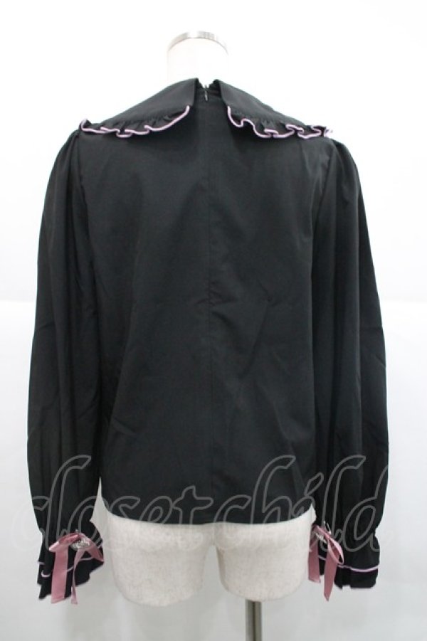 画像2: Ank Rouge / ハートくりぬきブラウス  黒Ｘピンク I-25-12-18-002-CA-BL-SA-ZI (2)